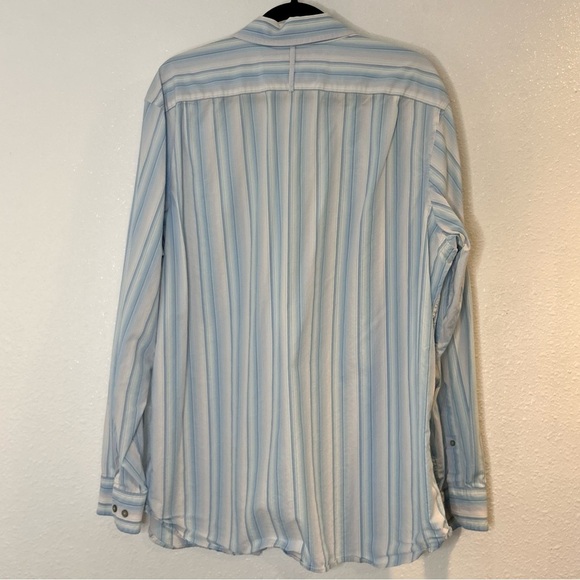 Banana Republic Blue Striped Dress Shirt Size XL 17- 17 1-2 - Picture 3 of 6